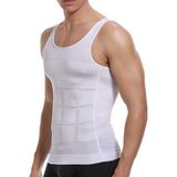 Dc Premium Erkek Atlet Korse Bel Göğüs Göbek Jinekomasti Toparlayıcı Sıkılaştırıcı Dik Duruşa Yardımcı - 2XL - Beyaz