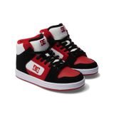 DC Shoes Manteca 4 Hi - Çocuklar için Deri Yüksek Toplu Ayakkabı, Siyah, Kırmızı, 34 EU