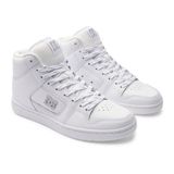 DC Shoes Manteca 4 Hi - Kadınlar için yüksek kaliteli deri ayakkabı, Beyaz Gümüş, 40.5 EU