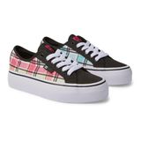 DC Shoes Manual Platform Siyah Pembe Turkuaz Kadın Spor Ayakkabı