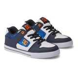 DC Shoes Pure Elastic erkek çocuk spor ayakkabısı, Gölgeli Mavi Turuncu, 35 EU