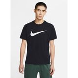 DC5094-010 NSW TEE ICON SWOOSH Siyah Erkek Bisiklet Yaka T-Shirt