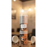 DCA SUPPLY STORE 7 oz Karton Bardak 100'lü Paket - Sızdırmaz Sıcak/Soğuk Uyumlu Çay Kahve Bardağı