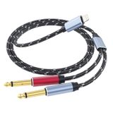 DCNETWORK Şimşek - Çift 6,35 mm 1/4 inç TS Mono Stereo Y Kablo Ayırıcı Şimşek - Çift 1/4 inç Ses Kablosu iPhone12/11/X/XS/XR/8/7/iPad, Amplifikatör, Hoparlör, Kulaklık, Karıştırma Konsolu 10FT ile Uyumlu