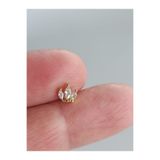 DCPİERCİNG Cerrahi Çelik Zirkon Taşlı Altın Taç Tragus Helix Conch Piercing