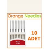 DCX27 14 Numara Sanayi Overlok Dikiş Makine Iğnesi(10 Adet) Orange Needles
