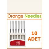 DCX27 16 Numara Sanayi Overlok Dikiş Makine Iğnesi(10 Adet) Orange Needles