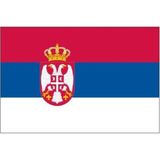 d&d Plus Sırbistan Gönder Bayrağı 70 x 105 cm Kırmızı Mavi Beyaz Renkli Raşhel Kumaş