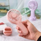 DD5002 Telefon Standlı 3 Kademeli Mini Vantilatör Portatif Soğutucu Fan El Fanı (Siyah) - Çok Renkli - Standart