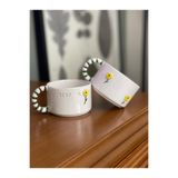 DDHANDMADE 2' li El Yapımı Seramik Çay Kahve Kupası Türk Kahvesi Fincanı Kupa Best Mom Papatya Kadınlar Günü