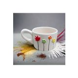 DDHANDMADE El Yapımı Çiçekli Seramik Çay Kahve Kupası Db Türk Kahvesi Fincanı Kupa Mug Hediyelik Ceyiz
