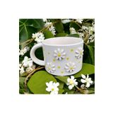 DDHANDMADE El Yapımı Seramik Çay Kahve Kupası Dbl Türk Kahvesi Fincanı, Kupa Papatya Hediyelik Ceyizlik