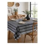 DDHOME Çok Amaçlı Sofra Bezi , Piknik Örtüsü & Masa Örtüsü Bağlamalı Ekose Pötikare Pamuklu 170x170 cm