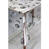DDHOME Pvc Şeffaf Silinebilir Muşamba Masa Örtüsü 014-SiyahGül
