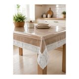 DDHOME Şeffaf PVC Kenar Güpürlü Muşamba Masa Örtüsü 120 x 150 Ebat 0.22 mm Kalınlık