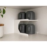 Ddm Global Mutfak Dolap Içi Kupa Organizer Rafı 2 Katlı – Bardak Düzenleyici Stand (12X21X13 Cm) - Beyaz
