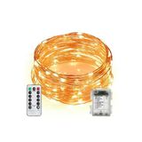 Ddpest 10 Metre Pil İle Çalışan Peri Tel Led Işık Kumandalı Animasyonlu Pilli Led Çok Amaçlı Aydınlatma