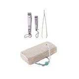 Ddpest Manikür Seti 4 Parça Tırnak Makası Cımbız Topuk Taşı 4'Lü Set