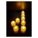 Ddtrend 8 Adet Led Mum Tealight Kokusuz Sarı Sabit Işıklı Piller Dahil Parti Yılbaşı Süs Hediye