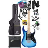 DE-150BL-25AMP Maple Klavye Hh Yüksek Kaliteli 25W Amfili Elektro Gitar Seti