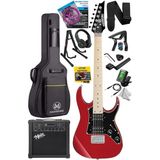 DE-150RD-25AMP Maple Klavye Hh Yüksek Kaliteli 25W Amfili Elektro Gitar Seti