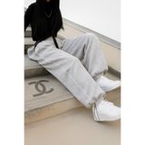 De Carte Harajuku Streetwear Side Strip Kadın Bol Ayarlanabilir Boru Paça Eşofman Altı