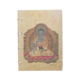 De Kulture El Yapımı Günlük Buda Sanat Eseri Seyahat Günlüğü Çevre Dostu Asitsiz Kağıt, İsviçre Ciltli, A5 Boyut, Erkekler Kadınlar İçin En İyi Hediye, 140 Sayfa, 125 GSM, Deckle Kenar Sayfaları