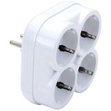 De-Pa 10004 Topraklı 16 Amper 250 Volt Beyaz 4'Lü Çok Amaçlı Golyat Priz