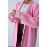 De Pose Kadın Oversize Balon Kol Uzun Triko Hırka Pembe Taş, Bej , Siyah , Kahve , Sarı