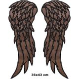 Dead melek kanatları nakış işleme arma patch 36×43 cm