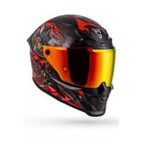 DeadG Inferno Armour Red Siyah-Kırmızı Güneş Vizörlü Kask