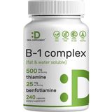 Deal Supplement B-1 b1 vitamin complex thiamine mononitrate 500 mg S-Benzoylthiamine O-monophosphate 25 Mg 240 kapsul benfotiamine