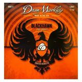 Dean Markley 8011 Blackhawk Akustik Gitar Teli Seti (Profesyonel - 11-52 Coated) | Fosfor Bronz, Korumalı Mikro-Kaplama Teknolojisi, Paslanmaya Dayanıklı Parlak Ton | Ölçüler: 0.011 - 0.052 İnç Takım