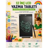 Deanb 12 Inç LCD Yazı Tahtası Dijital Çizim Tableti Grafik Çizim Eğitim ve Not Alma Tableti - Beyaz