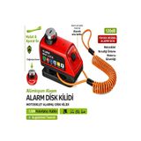 DEANB 120dB Motosiklet Disk Kilidi Alarmlı Işıklı 1.5m Hatırlatma Kablolu Alüminyum Alaşım Güvenlik Alarm
