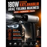 Deanb 203PSI Basınçlı Araç Yıkama Makinesi 180W 18000RPM Katlanabilir Dijital Göstergeli Çantalı Oto Motosiklet Bahçe Havuz
