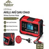 Deanb 24V/8A 12V/15A Akıllı Akü Şarj ve Onarım Cihazı Yaz Kış Modlu LCD Ekranlı Start Stop - Akü Şarj Cihazı