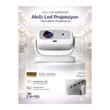 DEANB APR01 4K UHD Taşınabilir LED Projeksiyon | Full HD, 2.4+5G Wi-Fi | Ev Sineması Deneyimi