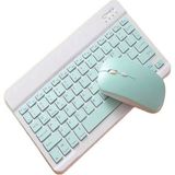 Deanb BKB011 Mini Kablosuz Bluetooth Klavye & Mouse Seti - Universal Uyumlu, Taşınabilir ve Şarjlı - Açık Yeşil