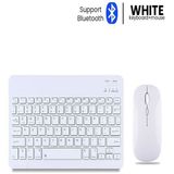 Deanb BKB011 Mini Kablosuz Bluetooth Klavye & Mouse Seti - Universal Uyumlu, Taşınabilir ve Şarjlı - Beyaz