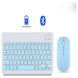 Deanb BKB011 Mini Kablosuz Bluetooth Klavye & Mouse Seti - Universal Uyumlu, Taşınabilir ve Şarjlı - Mavi