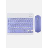 Deanb BKB011 Mini Kablosuz Bluetooth Klavye & Mouse Seti - Universal Uyumlu, Taşınabilir ve Şarjlı - Mor