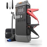 Deanb Çantalı 12000MAH 1200A 150PSI Akü Takviyeli Oto Bisiklet Motosiklet Hava Kompresörü Lastik Şişirme Pompası - Siyah