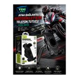 DEANB Motosiklet Telefon Tutucu Titreşim Önleyici Ayna Bağlantılı 4.7-7.2 İnç Kilit Sistemli