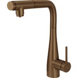 Deante Eridan BRE_C75M Arıtmalı Çekme Spiralli Bronz Mutfak Evye Bataryası | 1500 mm Hortum, M24 Bal Peteği Aeratör, sessiz kullanım