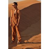 Dear Deer Camel Yelek Ceket Palozzo Pantolon Takım