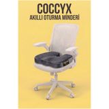 DEAR Visco Ortopedik Coccyx Minder Füme Kadife Kuyruk Sokumu İçin Yüksek Yoğunluklu Visco Oturma Minderi 44x36x9 Cm DVM-22F