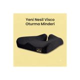 Dear Visco Ortopedik Oturma Minderi Ergonomik Memory Foam Oturma Yastığı Posture Destek Yastığı Rahatlatan Minder 44*36*9 cm