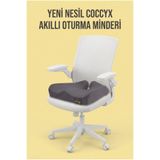 DEAR Visco Ortopedik Yeni Nesil Coccyx Minder Füme Kadife Kuyruk Sokumu İçin Yüksek Yoğunluklu Visco Posture Oturma Minderi 47x41x12 Cm DVM-22F