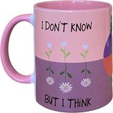 Dearens Somewhere Good Motivasyon Tasarım Baskı Kupa - Pembe - 300 ml